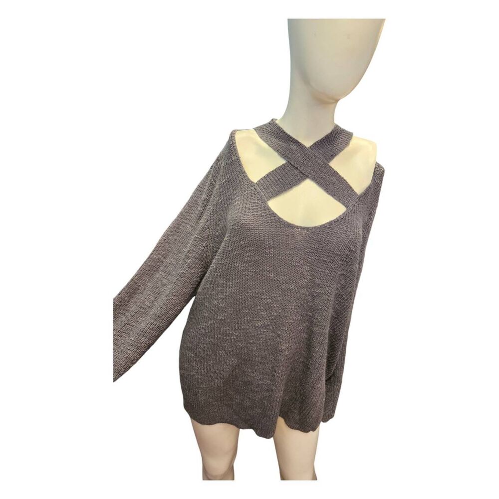 TORRID Gray Cross Front Sweater Womens Plus Size 20